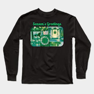 Season's Greetings Collage Artwork Long Sleeve T-Shirt